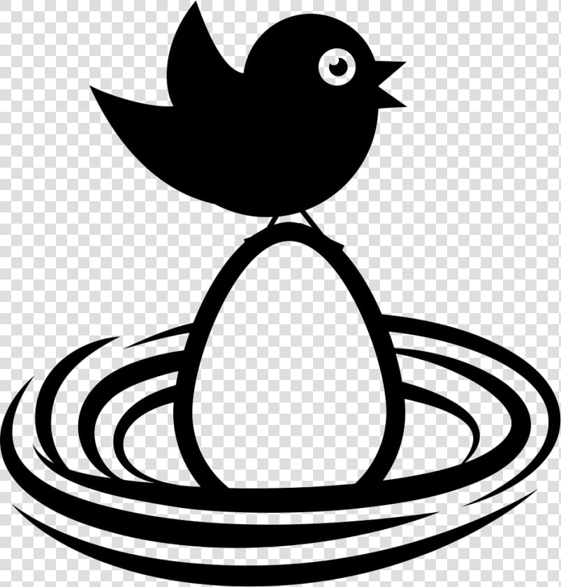 Bird On An Egg In A Nest   Egg Nest Icon  HD Png DownloadTransparent PNG