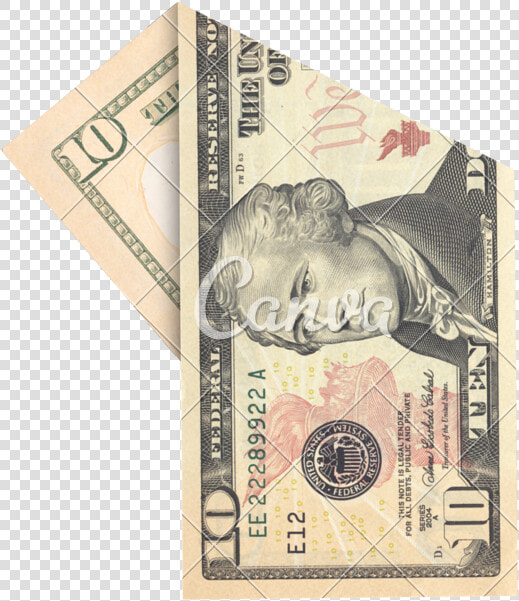 Vector Free Stock Ten Dollar Bill Clipart   Folded Ten Dollar Bill  HD Png DownloadTransparent PNG