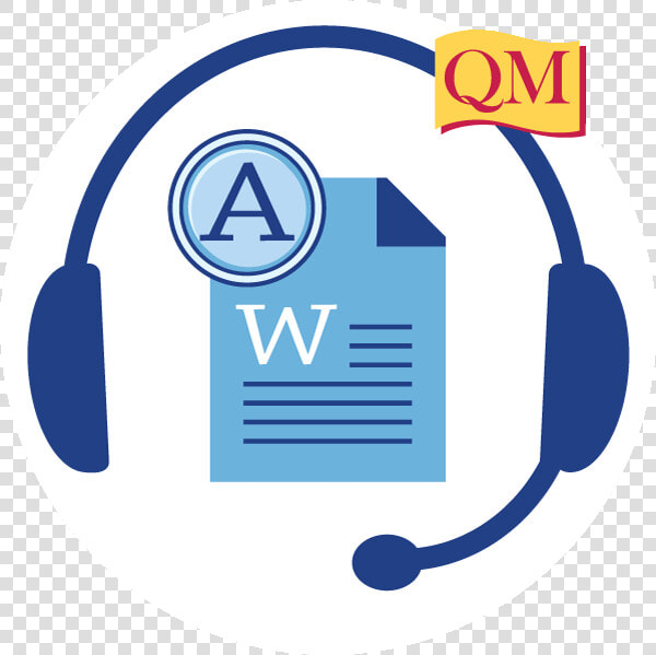 Headphones With Page Icon Inside That Has W And An   Quality Matters  HD Png DownloadTransparent PNG