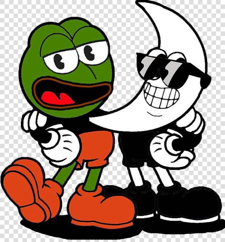 507kib  750x808  Moonman   Cuphead And Mugman Drawing  HD Png DownloadTransparent PNG