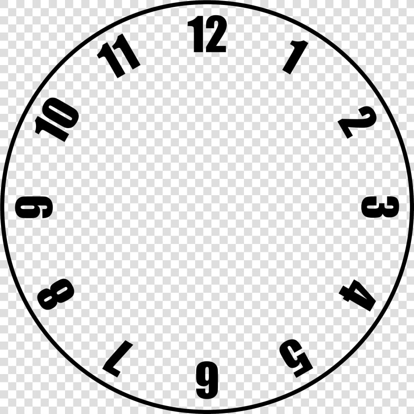 Free Clock Face Template   Clock With No Hands No Background  HD Png DownloadTransparent PNG