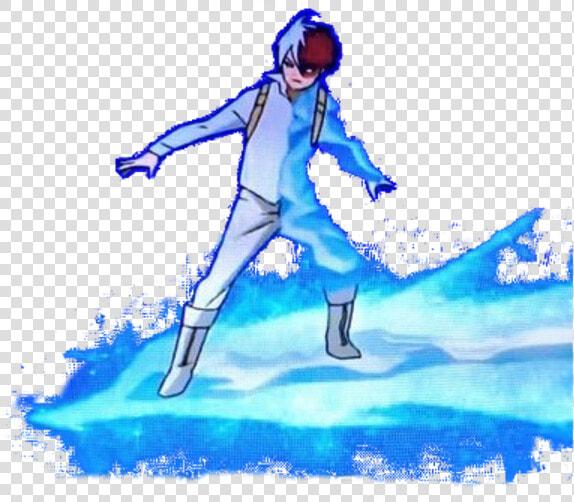 Water Vertebrate Sports Equipment   Todoroki Surfing On Ice  HD Png DownloadTransparent PNG