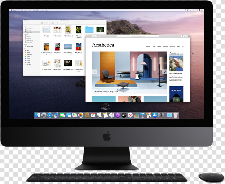 Imac Pro Display With Two Windows Opened   Imac  HD Png DownloadTransparent PNG