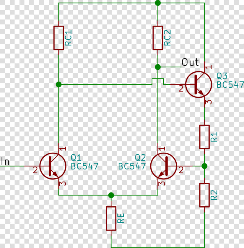 Transistors Schmitt Trigger Circuit  HD Png DownloadTransparent PNG