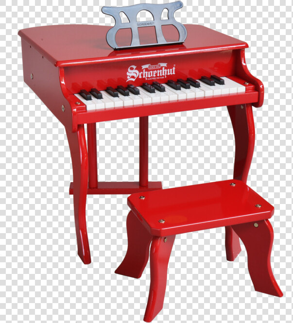 Schoenhut Fancy Baby Grand Piano 30 key Red   Grand Piano Red  HD Png DownloadTransparent PNG