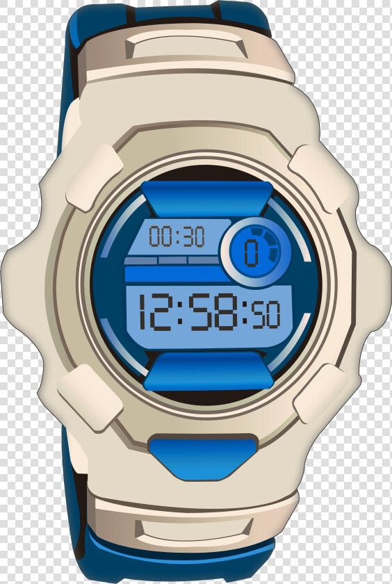 Blue Sport Digital Watch Png Clip Art   Digital Watch Clipart Png  Transparent PngTransparent PNG