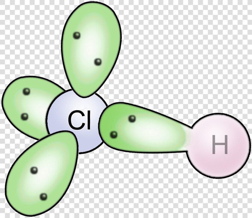 Kugelwolken Molekül Hcl Polar Voll  HD Png DownloadTransparent PNG