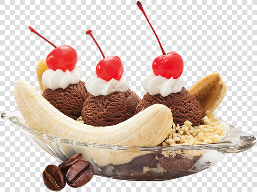 Transparent Bananas Png   Banana Split Ice Cream Png  Png DownloadTransparent PNG