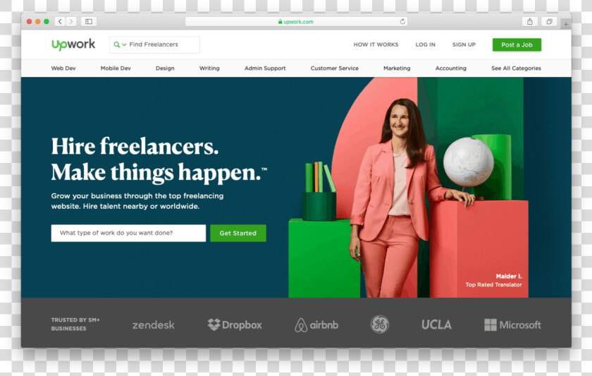 Upwork Allows You To Hire Wordpress Freelancers With   Upwork  HD Png DownloadTransparent PNG