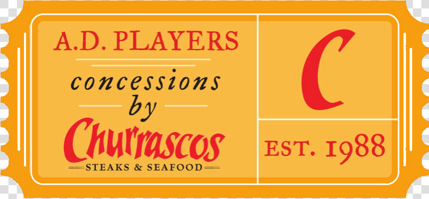 Churrascos adplayers Concession Ticket  HD Png DownloadTransparent PNG