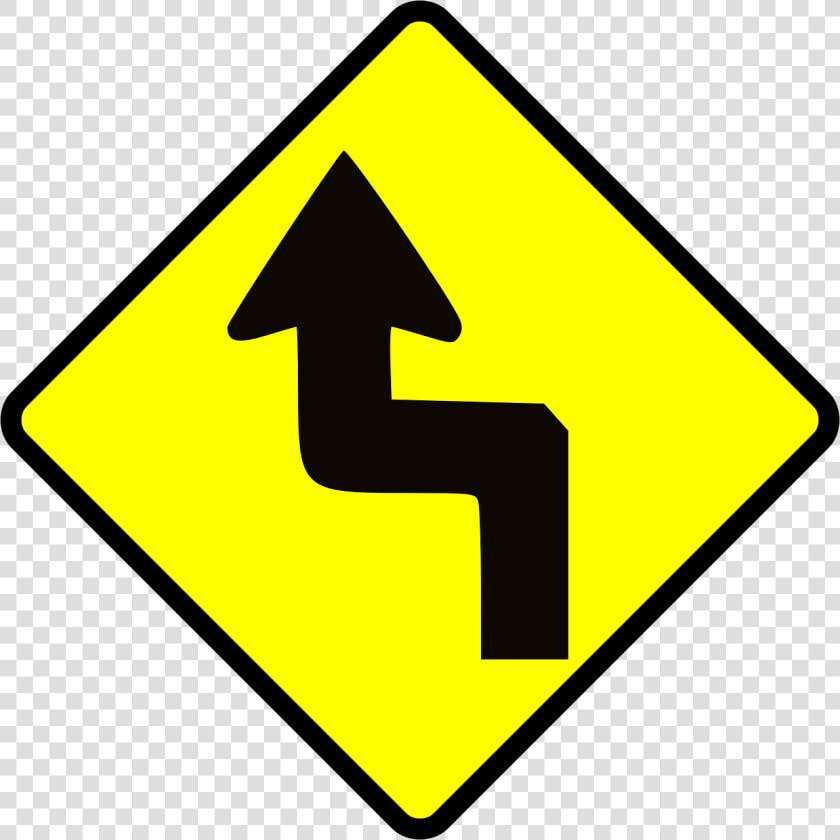 Zigzag  Caution  Road  Direction  Street  Highway    Zig Zag Road Sign  HD Png DownloadTransparent PNG