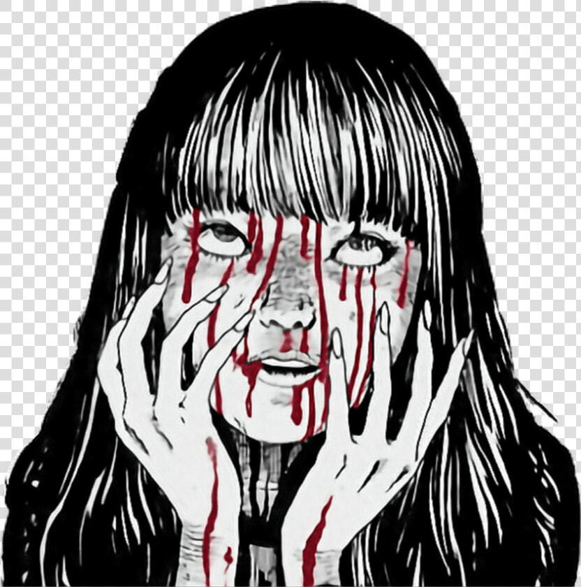  creepy  horror  scary  remixit  grunge  aesthetic   Junji Ito Snow White  HD Png DownloadTransparent PNG