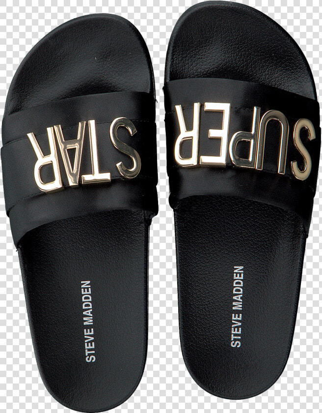 Black Steve Madden Flip Flops Word   Flip flops  HD Png DownloadTransparent PNG