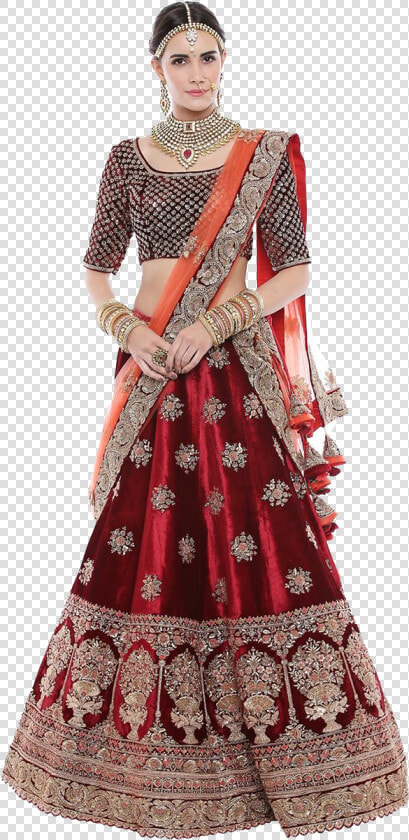 Red Bridal Lehenga Png Transparent Image   Indian Wedding Bridal Lehenga  Png DownloadTransparent PNG