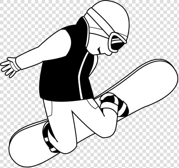 Ski Cliparts Black   Snowboard Black And White  HD Png DownloadTransparent PNG