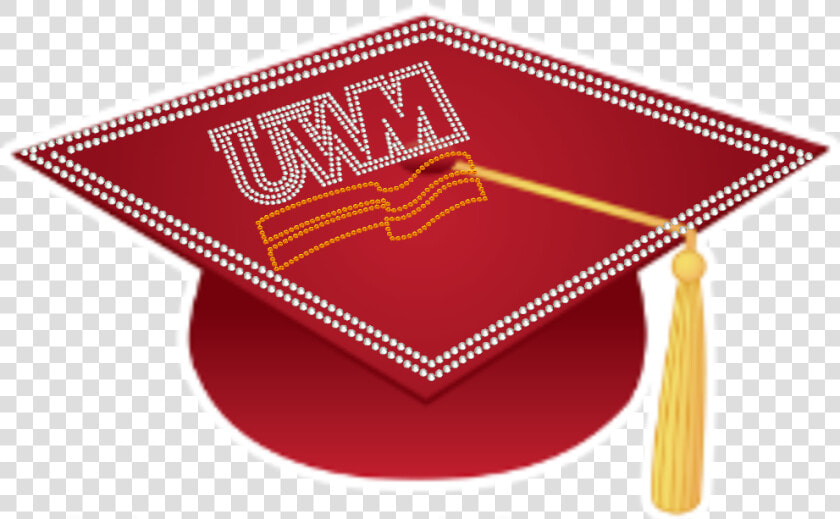 College Logo Rhinestone Graduation Cap Umw   Graduation  HD Png DownloadTransparent PNG