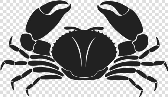 Black Cartoon Crab Silhouette   Rock Crab  HD Png DownloadTransparent PNG