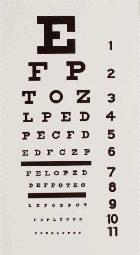 Eye Test Snellen Chart  HD Png DownloadTransparent PNG