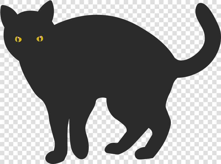 Black Cat Silhouette Illustrator Luck Cat Icon Halloween   Halloween Black Cat Drawing  HD Png DownloadTransparent PNG