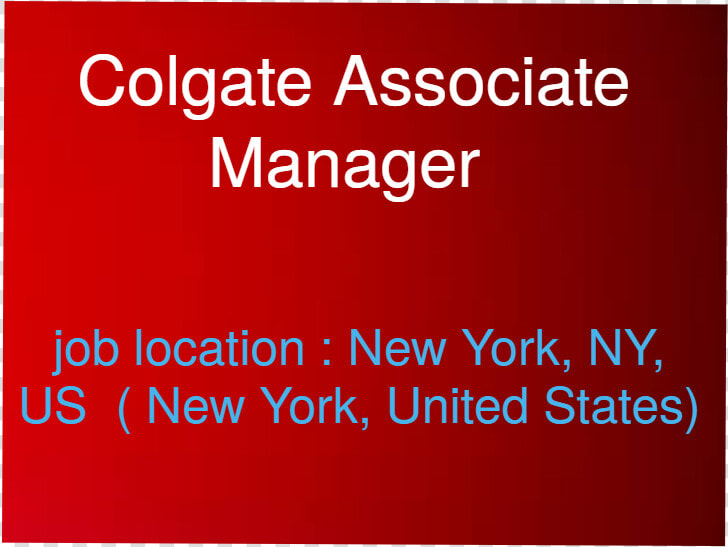 Colgate Associate Manager   United Nations  HD Png DownloadTransparent PNG