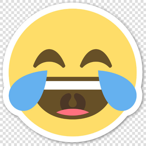 Tears Of Joy Smiley Sticker   Emoji De Me Divierte  HD Png DownloadTransparent PNG