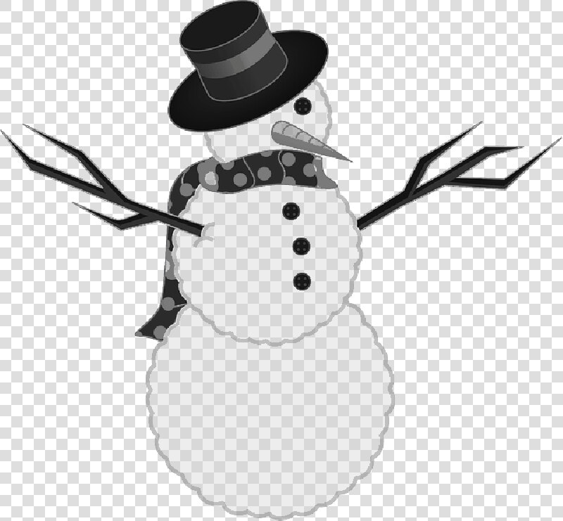 Snowman  Winter  Snow  Twigs  Buttons  Carrot  Scarf   Snowman Clipart  HD Png DownloadTransparent PNG