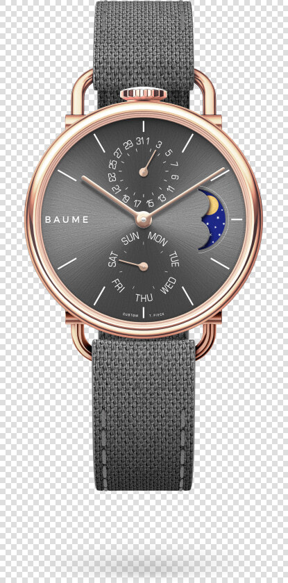 35mm Moonphase Unisex Custom Watch Miyota Golden Case   Custom Timepiece De Baume  HD Png DownloadTransparent PNG