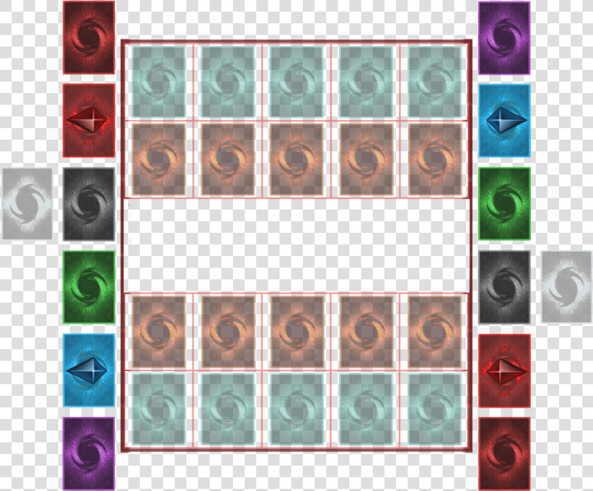 Less Color In Monster And Spell traps Zone   Yu Gi Oh Field Png  Transparent PngTransparent PNG