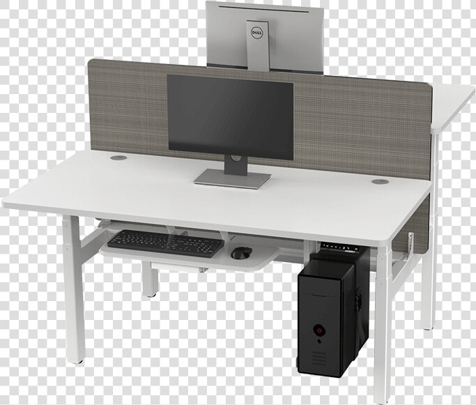 Eureka Standing Desks L Shape Right White   Computer Desk  HD Png DownloadTransparent PNG