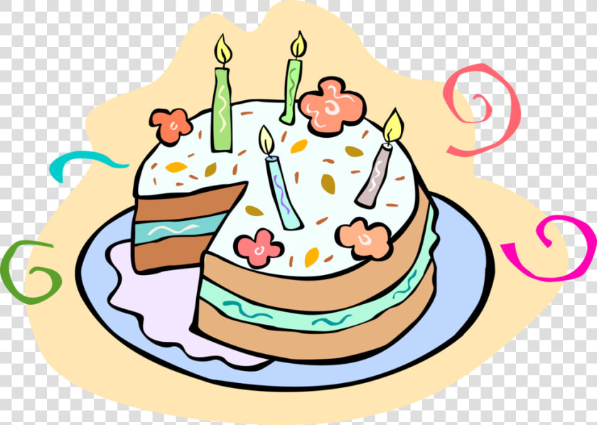 Vector Illustration Of Sweet Dessert Baked Birthday  HD Png DownloadTransparent PNG