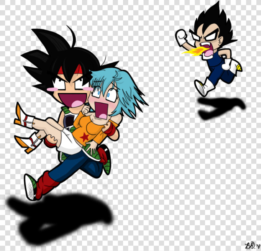 Png Black And White Stock Run By Skull Splinters On   Bulma And Bardock  Transparent PngTransparent PNG