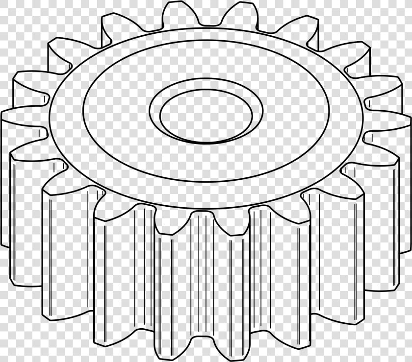 Spur Gear Easy Drawing  HD Png DownloadTransparent PNG