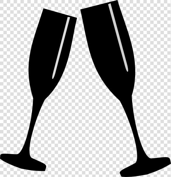 Champagne Glass Black Clip Art At Vector Clip Art Png   Champagne Glass Clipart Black And White  Transparent PngTransparent PNG