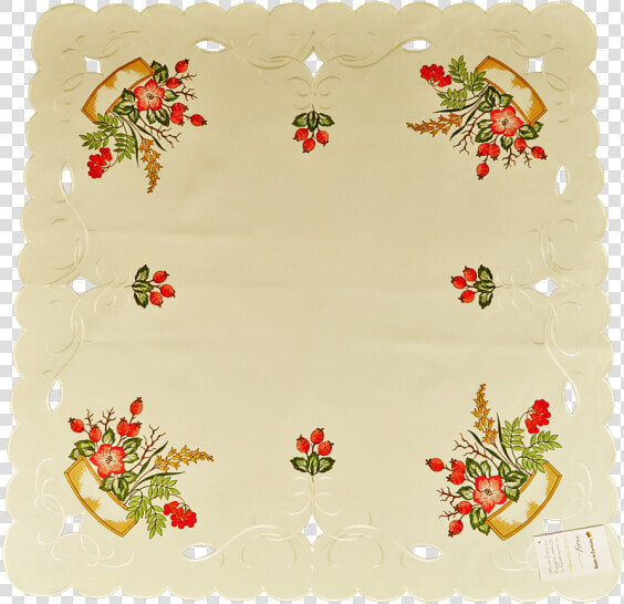 Linen Table Cloth   Floral Design  HD Png DownloadTransparent PNG