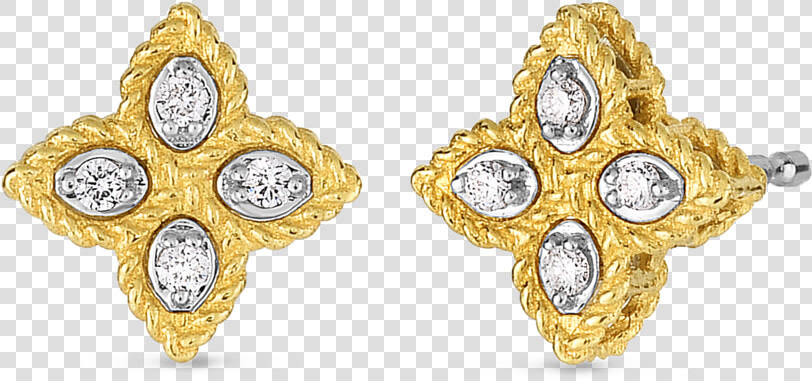 7771383ajerx   Stud Roberto Coin Princess Flower Earrings  HD Png DownloadTransparent PNG