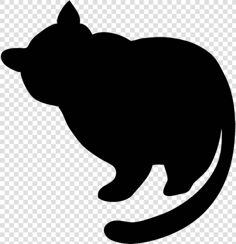 Fat Black Cat Silhouette   Fat Cat Silhouette Png  Transparent PngTransparent PNG