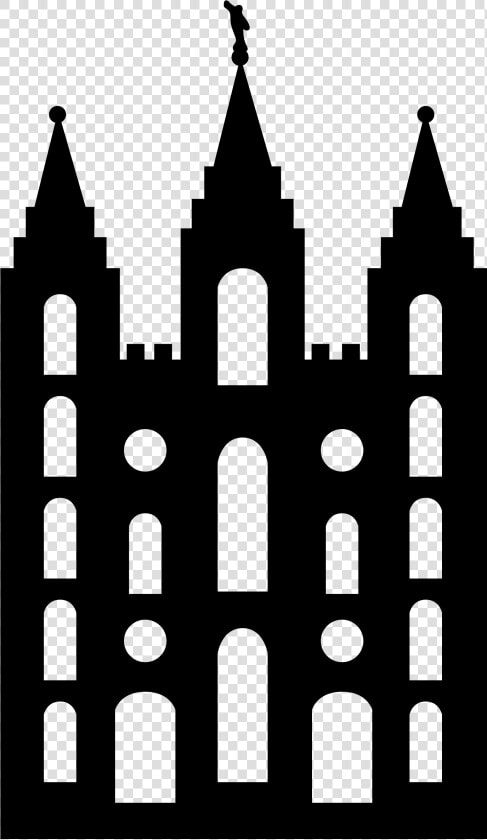 Clip Art Salt Lake City Temple Silhouette   Salt Lake Temple Silhouette  HD Png DownloadTransparent PNG