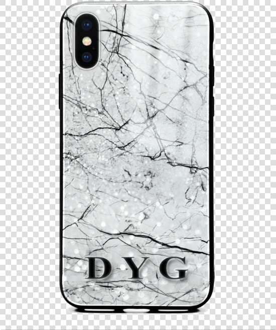 Iphone X Glass Phone Case Personalised With Initials   Iphone  HD Png DownloadTransparent PNG