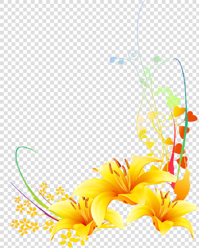 Pin De Karen Salvatore Em Penpals   Flower Corner Designs Psd  HD Png DownloadTransparent PNG