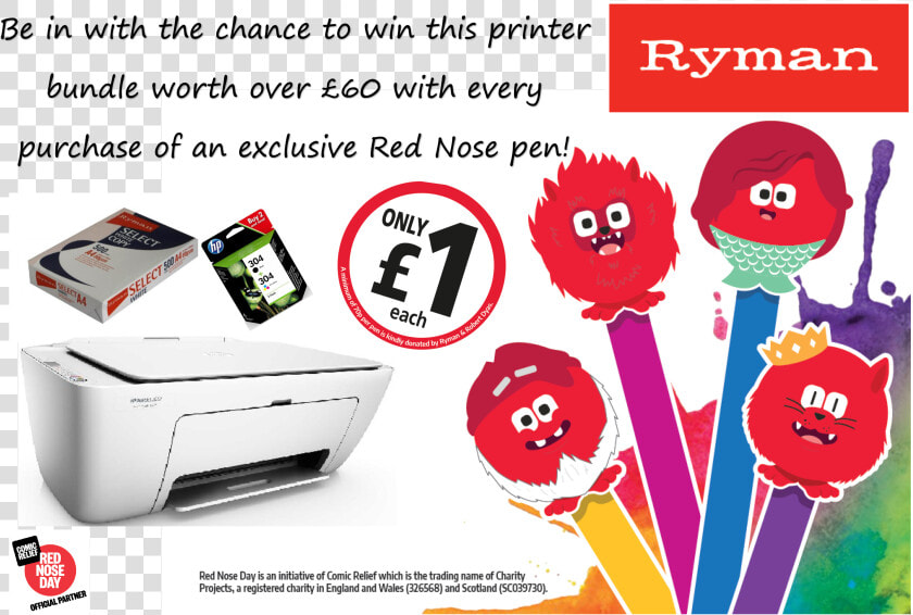 Red Nose Day Raffle At Ryman   Ryman  HD Png DownloadTransparent PNG