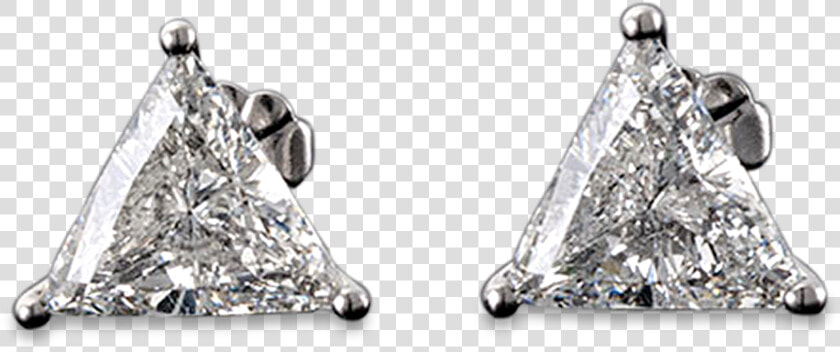 Triangular Diamond Stud Earrings    Earrings  HD Png DownloadTransparent PNG