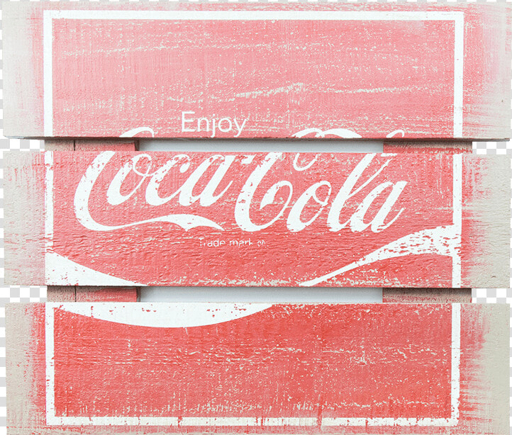 Coca Cola Vintage Red Pallet Sign   Coca Cola Can Box  HD Png DownloadTransparent PNG