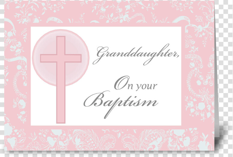 3880 Granddaughter Baptism  Pink Lace Greeting Card   Bergendahls  HD Png DownloadTransparent PNG