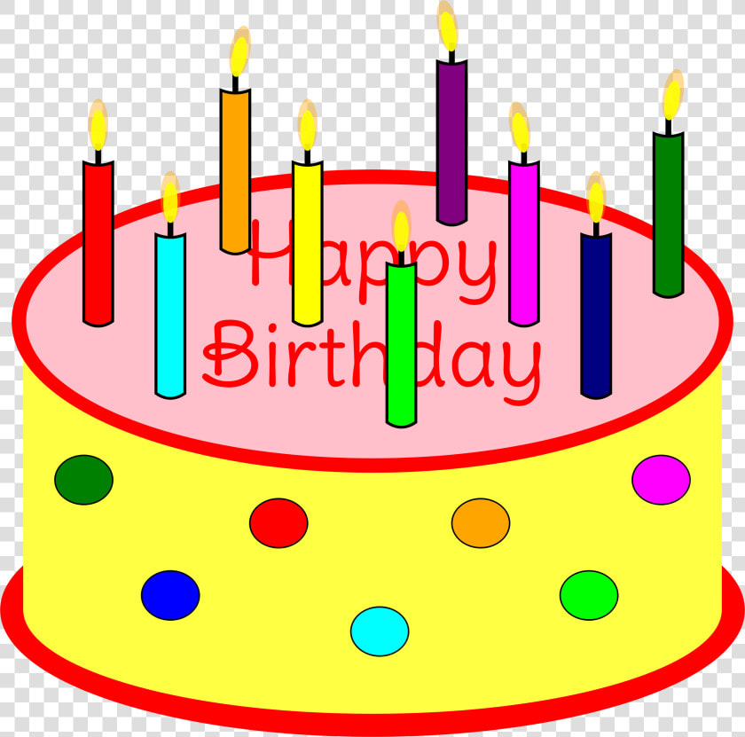 Flickering Candle Birthday Cake Clip Arts   Cake With Candles Clipart  HD Png DownloadTransparent PNG