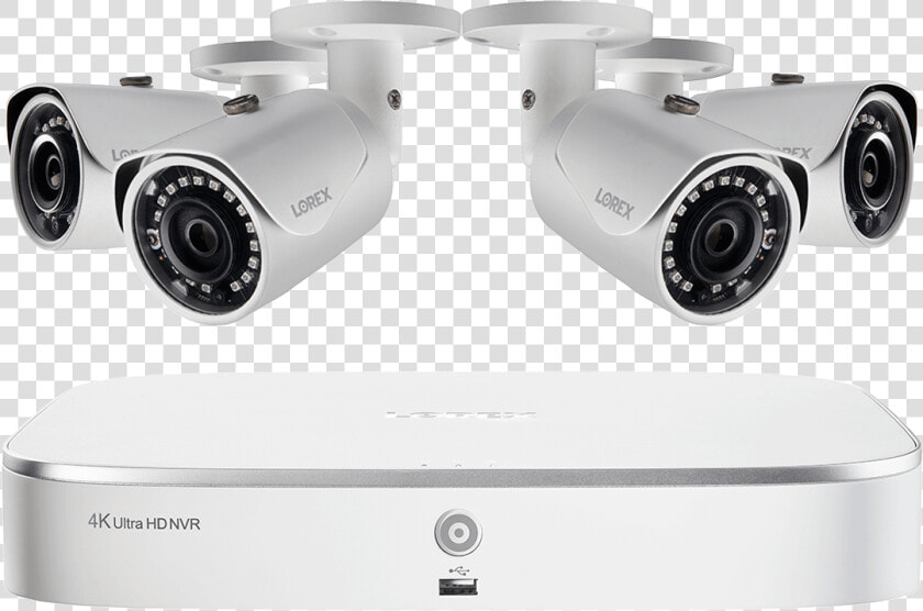 2k Hd 8 channel Ip Security System With Four 5mp Cameras   Lorex Security Cameras  HD Png DownloadTransparent PNG