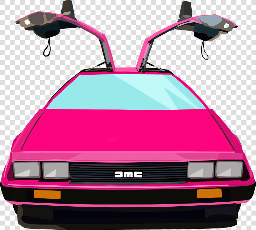 Transparent Delorean Png   Delorean Pink  Png DownloadTransparent PNG