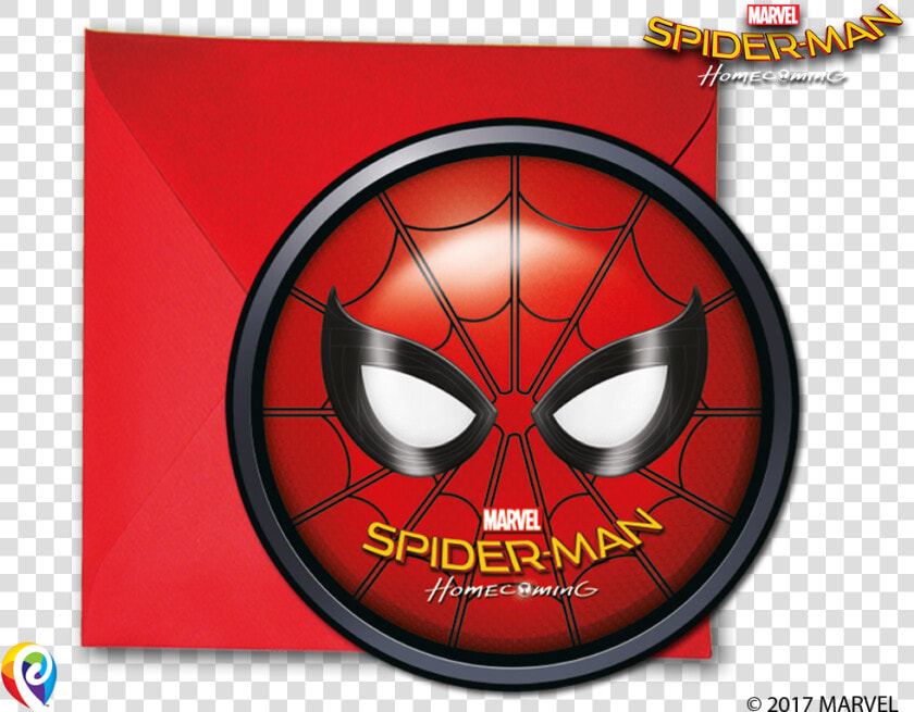 6 Party Invitations  amp  Envelopes   Ps Spider Man Homecoming  HD Png DownloadTransparent PNG