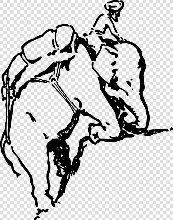 Elephant Climbing Clip Arts   Man Riding Elephant Drawing  HD Png DownloadTransparent PNG