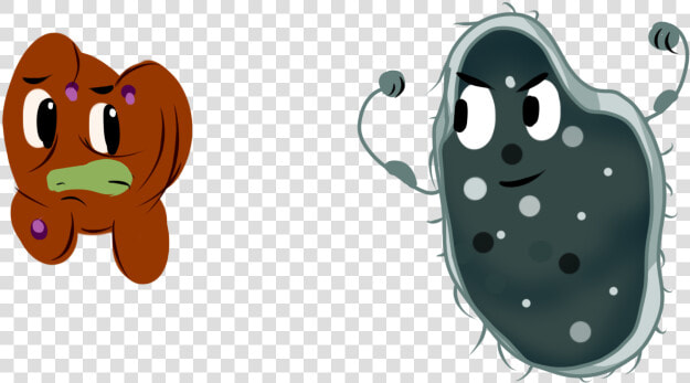 Cancer Fighting Mirror News   Cartoon Bacteria With Muscles  HD Png DownloadTransparent PNG