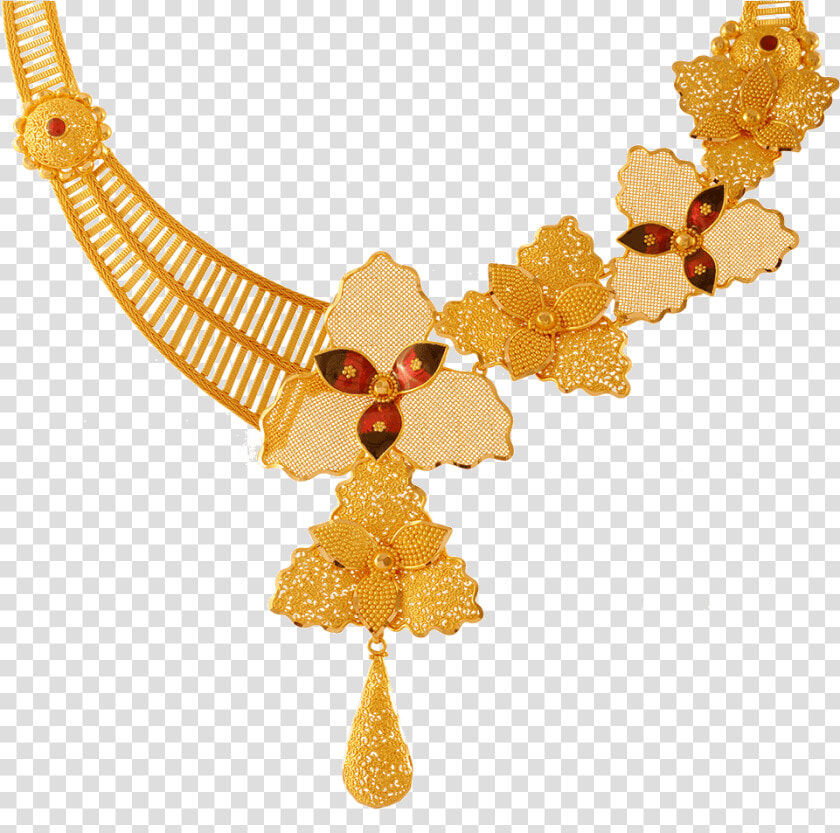 Chandra Jewellers 22kt Yellow Gold Necklace For Women   Pc Chandra Jewellers New Collection  HD Png DownloadTransparent PNG